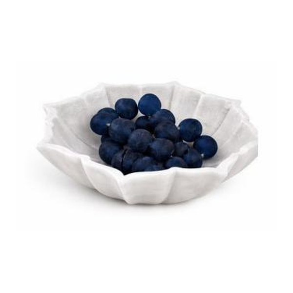 Carved white marble bowl